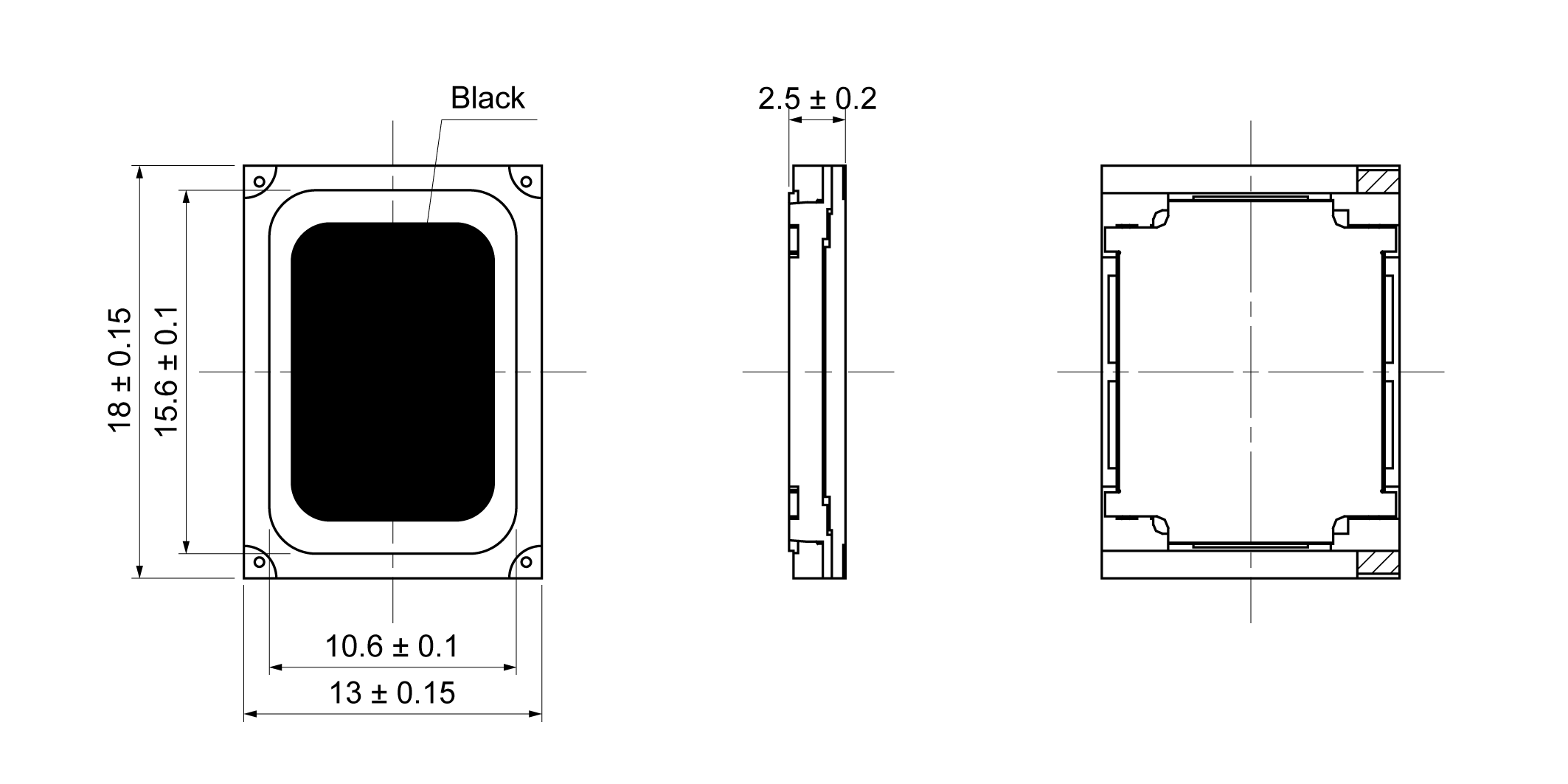 OSR1813EA-2.5TB0.7W8A Mechanical Drawing